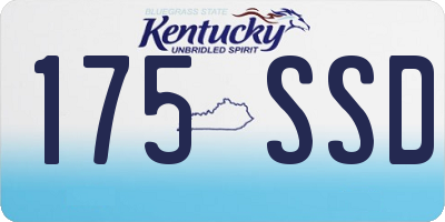 KY license plate 175SSD