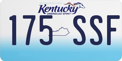 KY license plate 175SSF