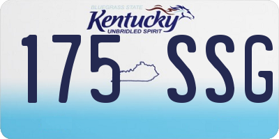 KY license plate 175SSG