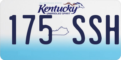 KY license plate 175SSH