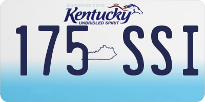 KY license plate 175SSI