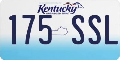 KY license plate 175SSL