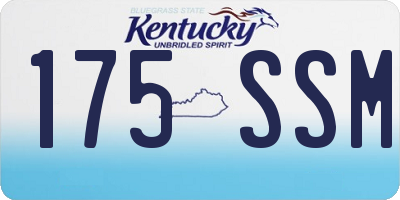 KY license plate 175SSM