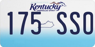 KY license plate 175SSO