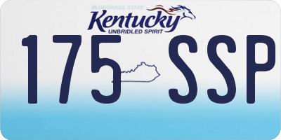 KY license plate 175SSP