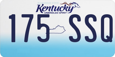 KY license plate 175SSQ