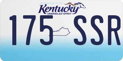 KY license plate 175SSR