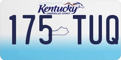 KY license plate 175TUQ