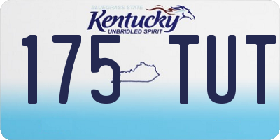 KY license plate 175TUT