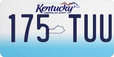 KY license plate 175TUU