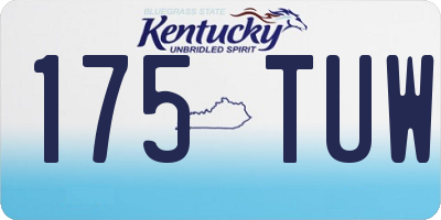 KY license plate 175TUW