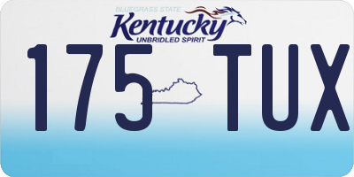 KY license plate 175TUX