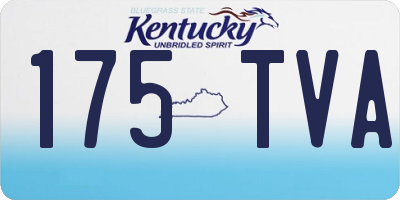 KY license plate 175TVA
