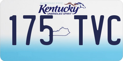 KY license plate 175TVC