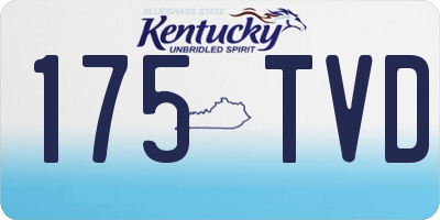 KY license plate 175TVD