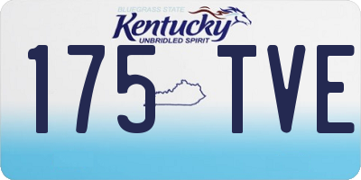 KY license plate 175TVE