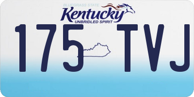 KY license plate 175TVJ