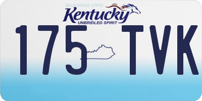 KY license plate 175TVK
