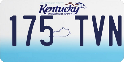 KY license plate 175TVN