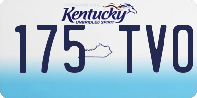 KY license plate 175TVO