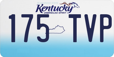 KY license plate 175TVP