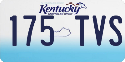 KY license plate 175TVS