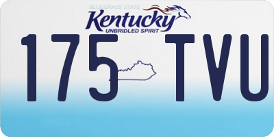 KY license plate 175TVU