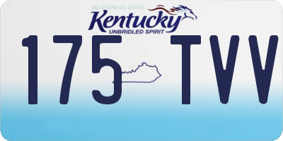 KY license plate 175TVV
