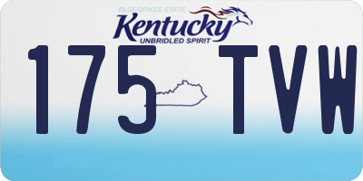 KY license plate 175TVW