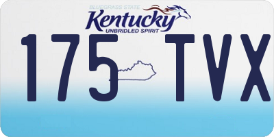 KY license plate 175TVX