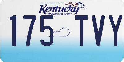 KY license plate 175TVY