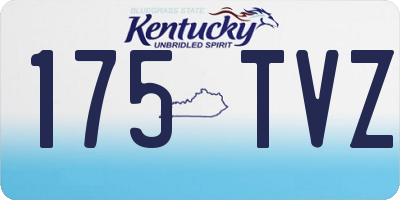 KY license plate 175TVZ