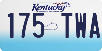 KY license plate 175TWA