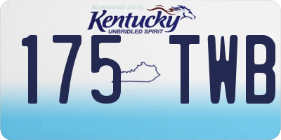 KY license plate 175TWB
