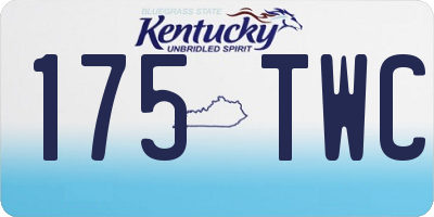 KY license plate 175TWC