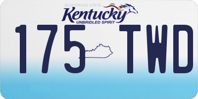 KY license plate 175TWD