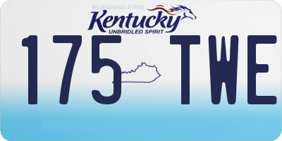 KY license plate 175TWE