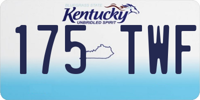 KY license plate 175TWF