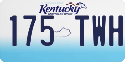 KY license plate 175TWH