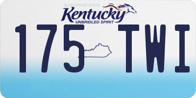 KY license plate 175TWI