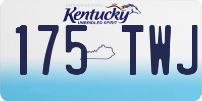 KY license plate 175TWJ