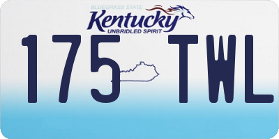 KY license plate 175TWL