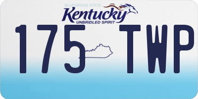 KY license plate 175TWP