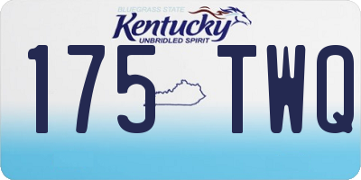 KY license plate 175TWQ