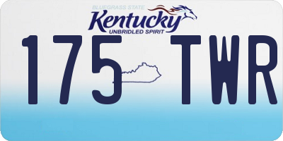 KY license plate 175TWR