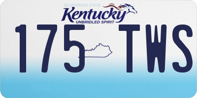 KY license plate 175TWS