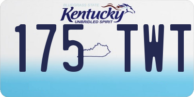 KY license plate 175TWT