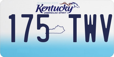 KY license plate 175TWV