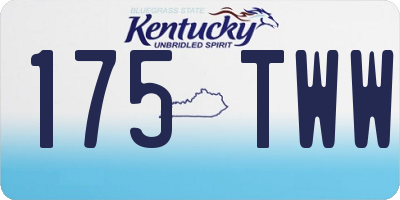 KY license plate 175TWW