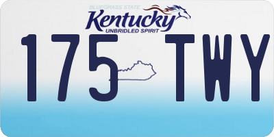 KY license plate 175TWY